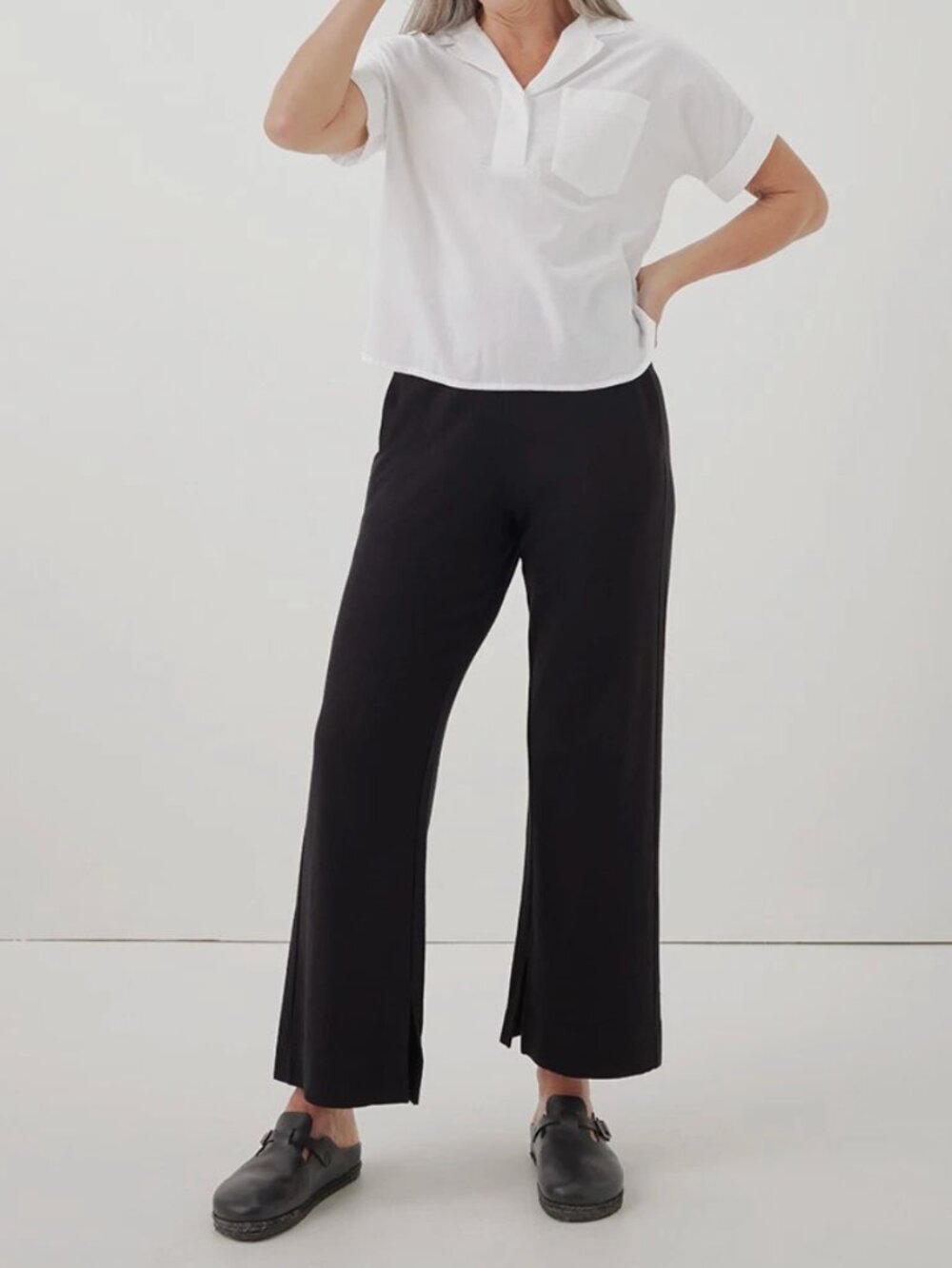 Pact Organic Airplane Wide Leg Pant Black XL 29" Inseam